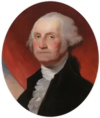 Gilbert Stuart, Untitled, GEORGE WASHINGTON THE "ATHENEUM" PORTRAIT, oil on canvas mounted on board