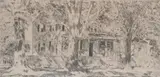 Childe Hassam, House on Main Street, Etching