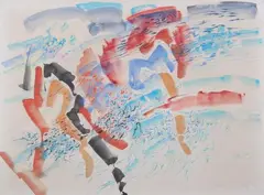 Hawaii Ix by Garbor F. Peterdi, Watercolor on paper, sold Nov 2007