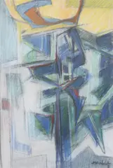 Hale Woodruff, Gate, Pastel on paper
