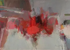 Fran Lachman, Symphony in Red, 1971, Oil on canvas