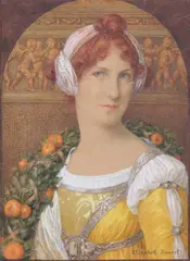 Elizabeth Sonrel, Portrait of a Lady, Pastel and gouache