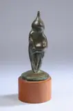 Standing Figure on Round Base by Henry Moore, 1981, Bronze, greenish-brown patina - Height: 6 3/8 in, sold Nov 2007