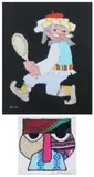 Lazar Obican, TENNIS PLAYER; and MAN PORTRAIT: TWO WORKS, first, Mixed media on paper - First