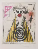 American School, Abstract with Lizard, Etching