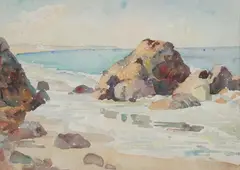 Anna Morse, ROCKY COASTLINE SERIES: THREE WORKS, each signed, Watercolor