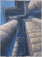 Myron Kozman, Columns, Watercolor