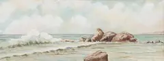 Daisy Gilmore, Untitled, CRASHING WAVES, watercolor