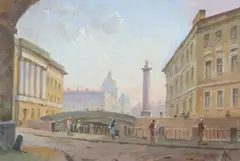 Alexander Keiller, View of St, Oil on board