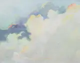 Cloud Study by American School, CLOUD STUDY, oil on masonite, offered Dec 2007