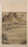 Anonymous, "Riverscape", Ink and color on silk scroll, signed and sealed