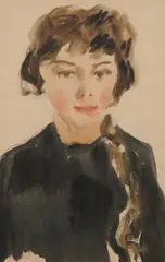 Vladimir Lebedev, Portrait of a Lady, Watercolor on paper
