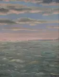 Jules Dupré, Seascape with Sailboats