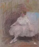 French School, Ballerina, Pastel on paper