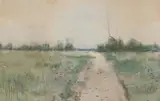 Henry Hobart Nichols, Path Leading to the Sea, PATH LEADING TO THE SEA, watercolor on paper