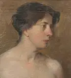 Untitled by English School, PORTRAIT OF WOMAN, oil on canvas, sold Feb 2008