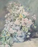 Untitled by American School, SPRING BOUQUET, oil on canvas laid on board, sold Feb 2008
