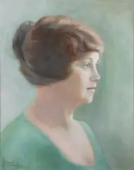Nanette Hoffman, Portrait of Gizella Moskovitz, Oil on canvas