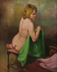 Richard Clive, Seated Nude, Oil on canvas
