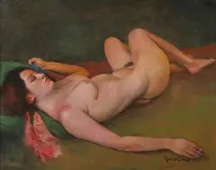 Richard Clive, Reclining Nude, Oil on canvas