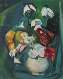 Ann Coffey Zinker, Still Life with Bouquet, Oil on board