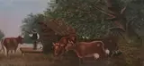 Untitled by American School, PASTORAL SCENE, oil on canvas, sold Feb 2008