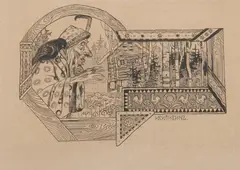 Ivan Yakovlevich Bilibine, Evil Witch, Ink on paper