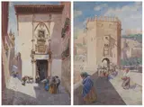 Juan Antonio Vera Y Calvo, PUENTE DE ALCANTARA and POSADA DE LA HERMANDAD, each signed, Watercolor on paper