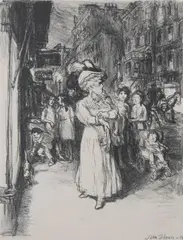 John Sloan, Sixth Avenue and 30Th Street 1908, Lithograph