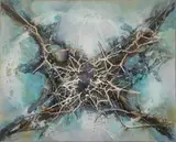 Zdzislaw Salaburski, Warszawa, Mixed media on canvas