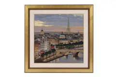 Liudmila Kondakova, Untitled, b.1956) ‘Quai de Deconti’ serigraph in colours on board