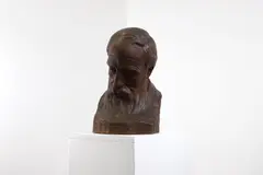Thomas Wilkinson, Untitled, a carved wood bust of a philosopher