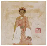 Bui huu hung, Untitled, mixed media on plywood panel 122 x 122cm