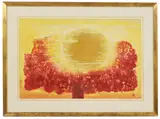 Joichi Hoshi, Untitled, 1913-1979) 'Akai Ki no Yuuhi' (Sunset at the Red Tree) woodblock print
