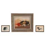 Luis Gómez, a) Escenas taurinas, Tintas sobre papel y papel