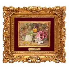 Bouquet by Thomas Collins, 1872, Óleo sobre madera, offered May 2023