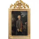 Retrato de Caballero Con Perro, EUROPA, FINALES DEL SIGLO XVIII, Óleo sobre tela