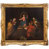 Jesús Entre los Doctores, MÉXICO, SIGLO XIX, Óleo sobre tela