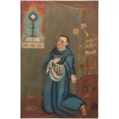 MÉXICO, SIGLO XIX by San Pascual Bailón, Óleo sobre tela, offered Apr 2023
