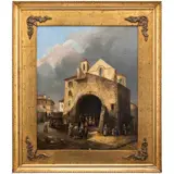 François Etienne Villeret, VISTA DE CAPILLA, Óleo sobre tela