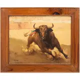 TORO by Francisco "pancho" Flores, Óleo sobre tela, offered Apr 2023