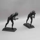 los Corredores, FRANCIA, SIGLO XX, Bronce, patinado en color negro