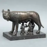 Loba Capitolina, PRIMERA MITAD DEL SIGLO XX, Bronce, patinado en color marrón
