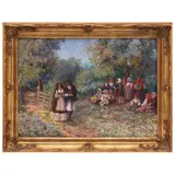 Antonio Ballero, ITALIA, (1864-1932), Óleo sobre madera