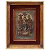 la Coronación de la Virgen, MÉXICO, SIGLO XIX, Óleo sobre tela