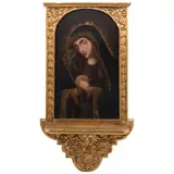 Virgen Dolorosa, MÉXICO, SIGLO XVIII, Óleo sobre tela