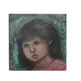 Fanny Rabel, Sin título (retrato de niña), Mixta sobre madera