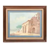 Jorge Monro, Vista de fachada de Iglesia, Acuarela sobre papel