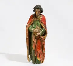 Süddeutsch, Auktion 425, Los 313, Weichholz, farbig gefasst. Maße: 81cm
