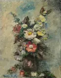 Friedrich Vordemberge, Blumenstillleben, Öl auf Leinwand